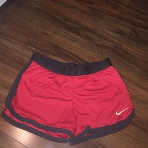 Nike red shorts
